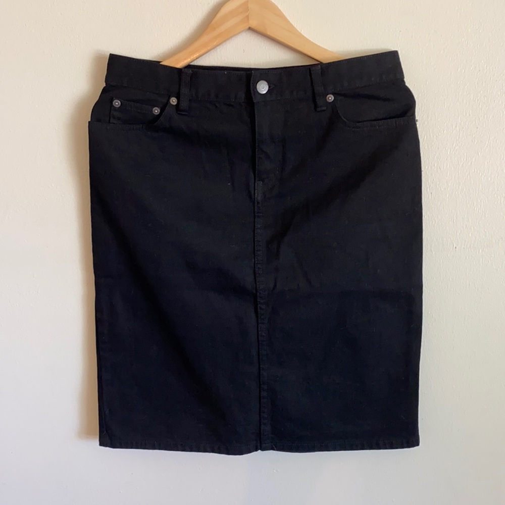 Black denim Ralph Lauren pencil skirt